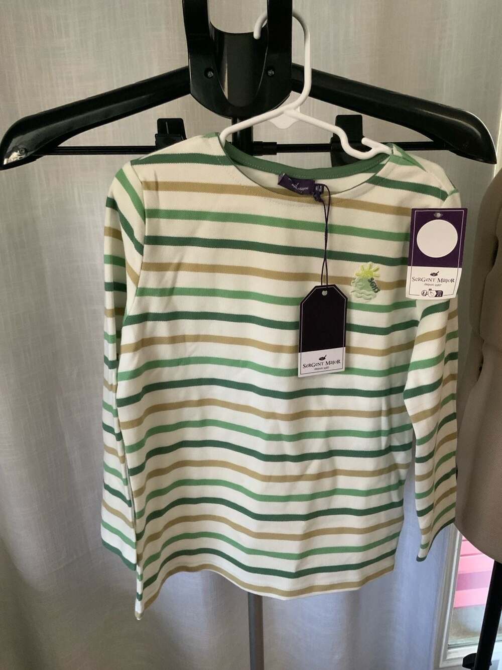 Sergent Major Boys Narayage Striped Long Sleeve Tee 6A